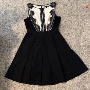 White House Black Market Black and White Dress